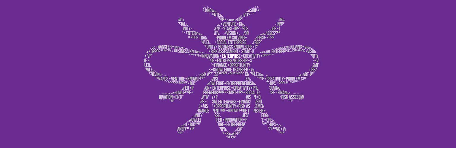 Manchester Enterprise Centre word bee purple - main