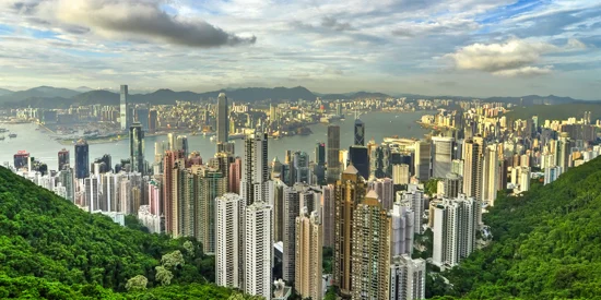Skyline of Hong Kong as seen from Victoria Peak