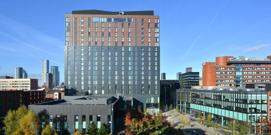 The AMBS building, Executive Education Centre and Hyatt Hotel on the AMBS campus