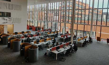 Computer cluster in The Hive at Alliance Manchester Business School