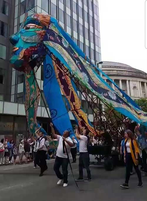 Performers at the Manchester Day Parade