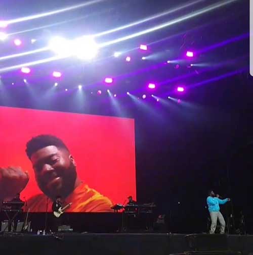 A performer on stage at Parklife festival in Manchester