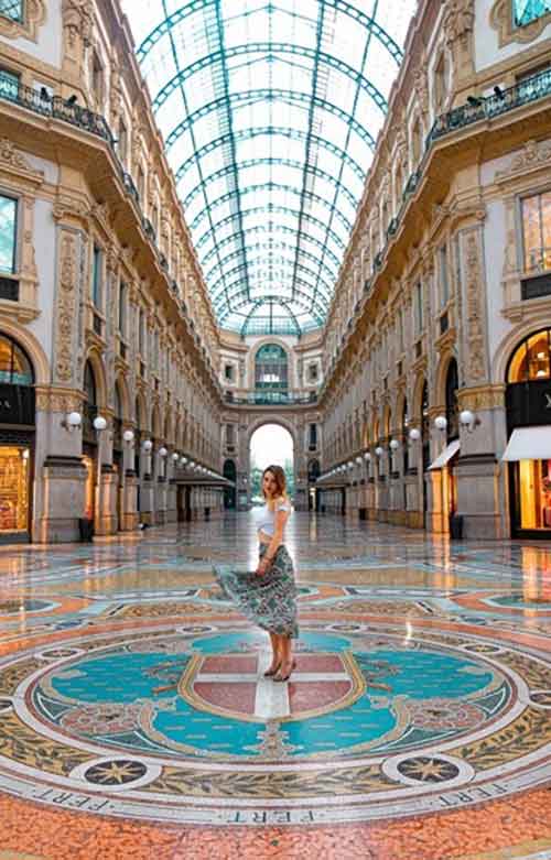 Camille Hanotte in The Galleria Vittorio, Milan