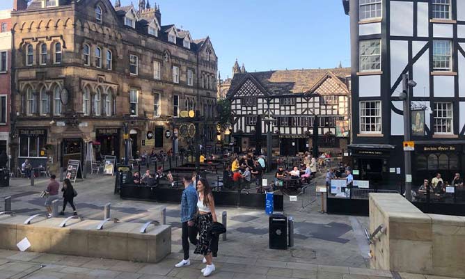 A pub in the centre of Manchester