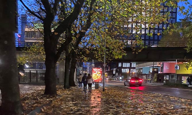 A view down Manchester Oxford Road