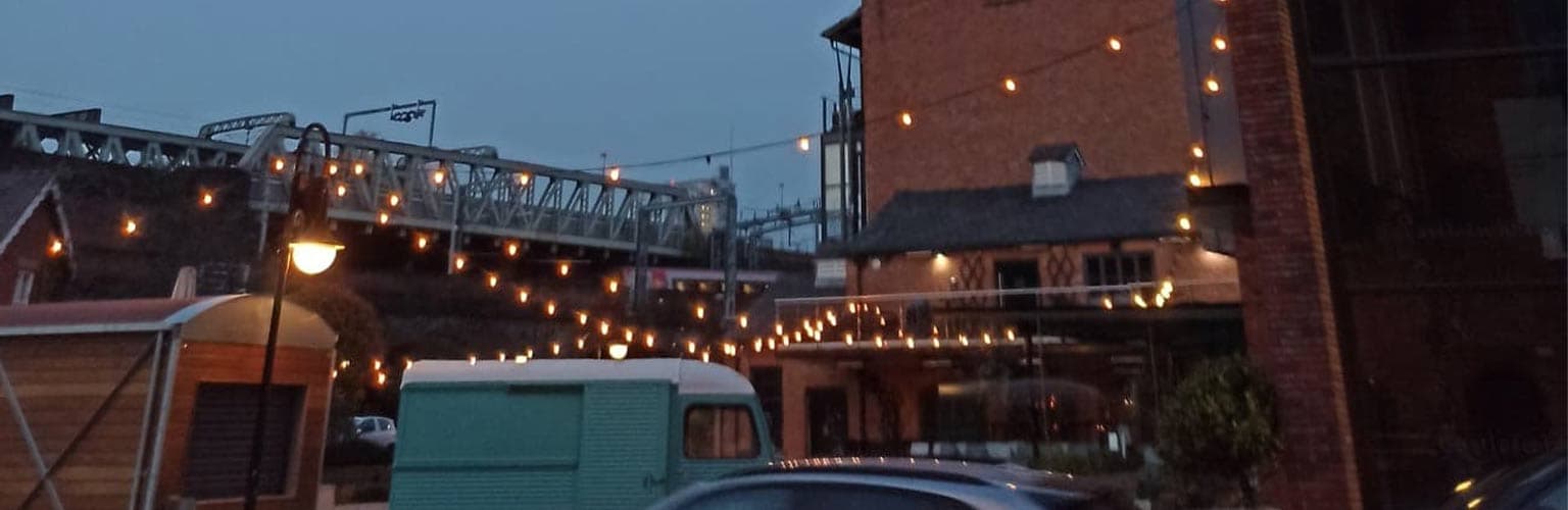 A view of castlefield junction during sunset 