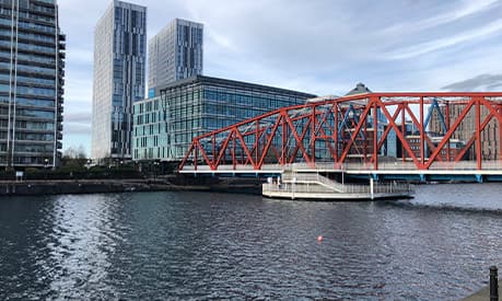 A view of Salford Quays during the day