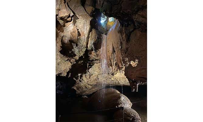 A picture of the inside of a cave in the USA