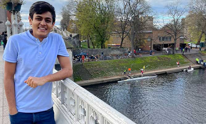 Ashish Agarwal on a bridge in York