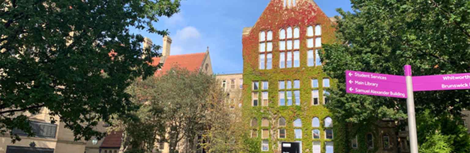 A view of the Manchester old quad in autumn