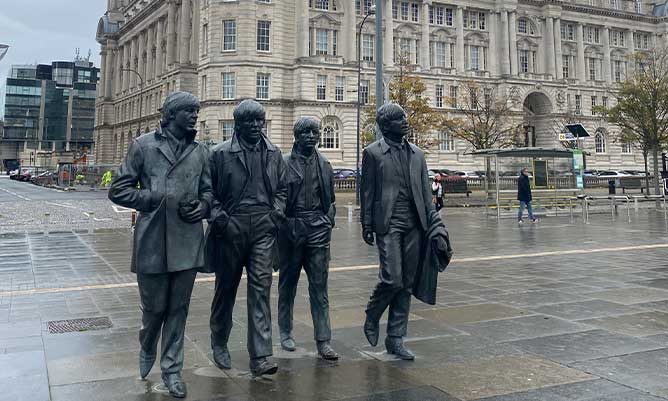The Beatles statue in Liverpool