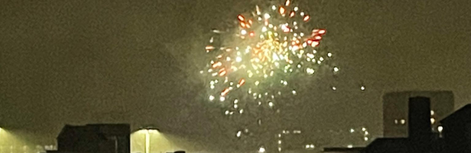 fireworks over Manchester