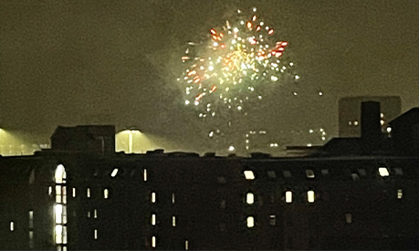fireworks over Manchester