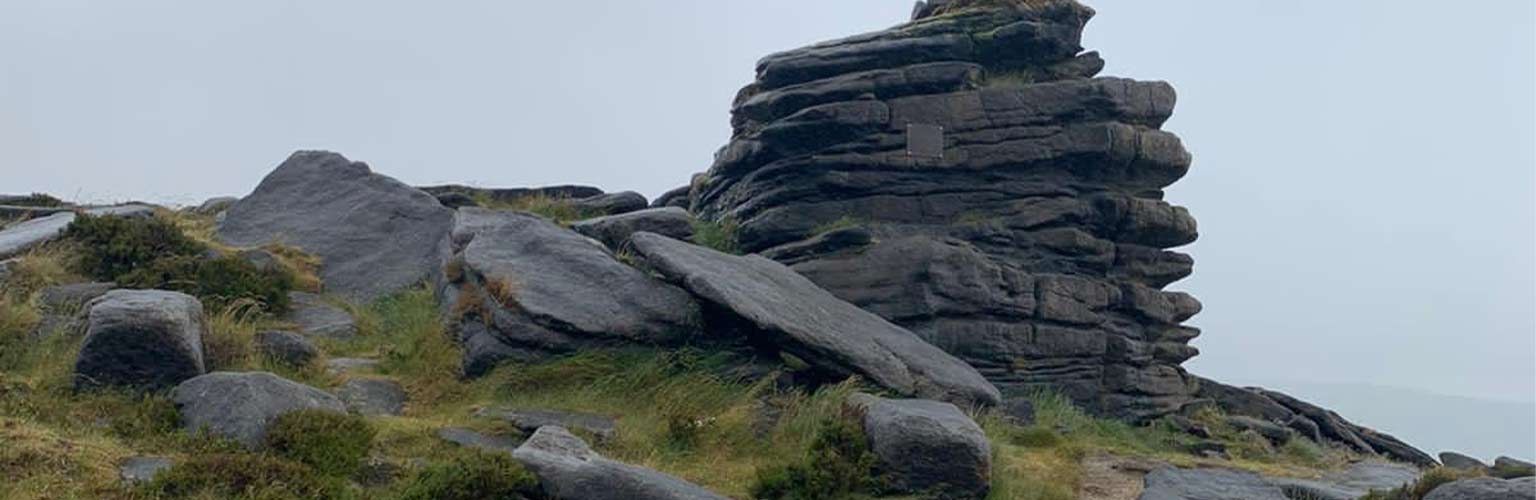 a rock formation in the Peak District