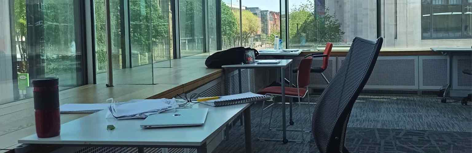 A study space in Alan Gilbert Learning Commons in Manchester