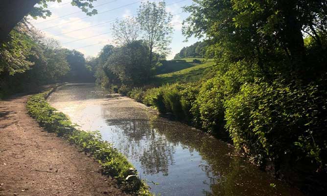 A canal in England