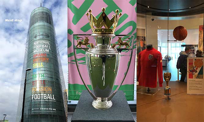 A collection of images from the national football museum in Manchester