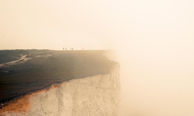 Some cliffs on the south coast of England