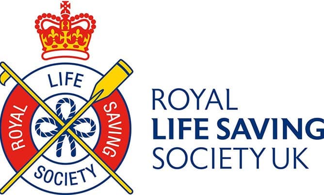 The logo of the Royal Life Saving Society in the UK