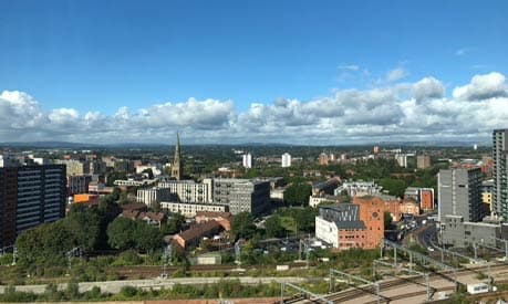 The cityscape of Manchester