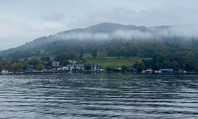 Looking out across the lake district