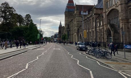 A view down Manchester Oxford Road