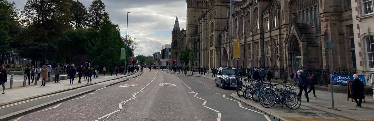 A view down Manchester Oxford Road