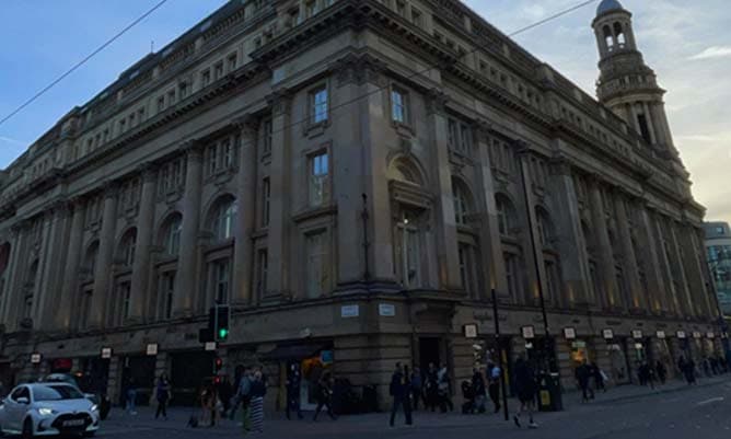 A building in Manchester next to the arndale centre