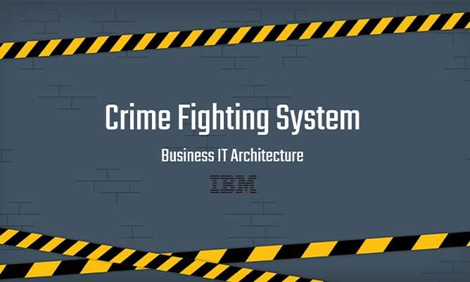 A screenshot of a presentation titled 'crime fighting system'