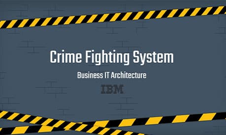 A screenshot of a presentation titled 'crime fighting system'