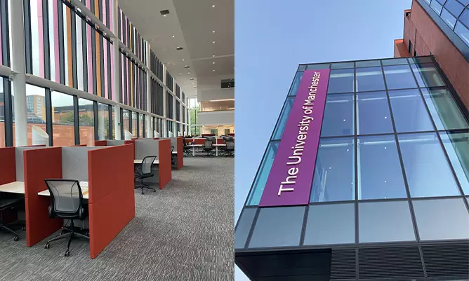 A picture of the inside of Alliance Manchester Business School