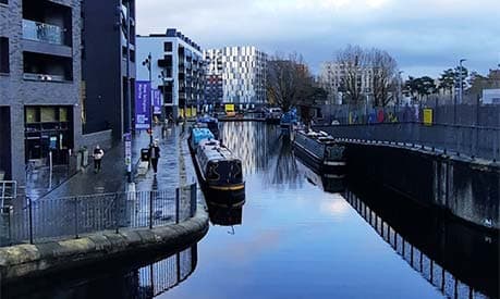 Part of the canal network in Manchester