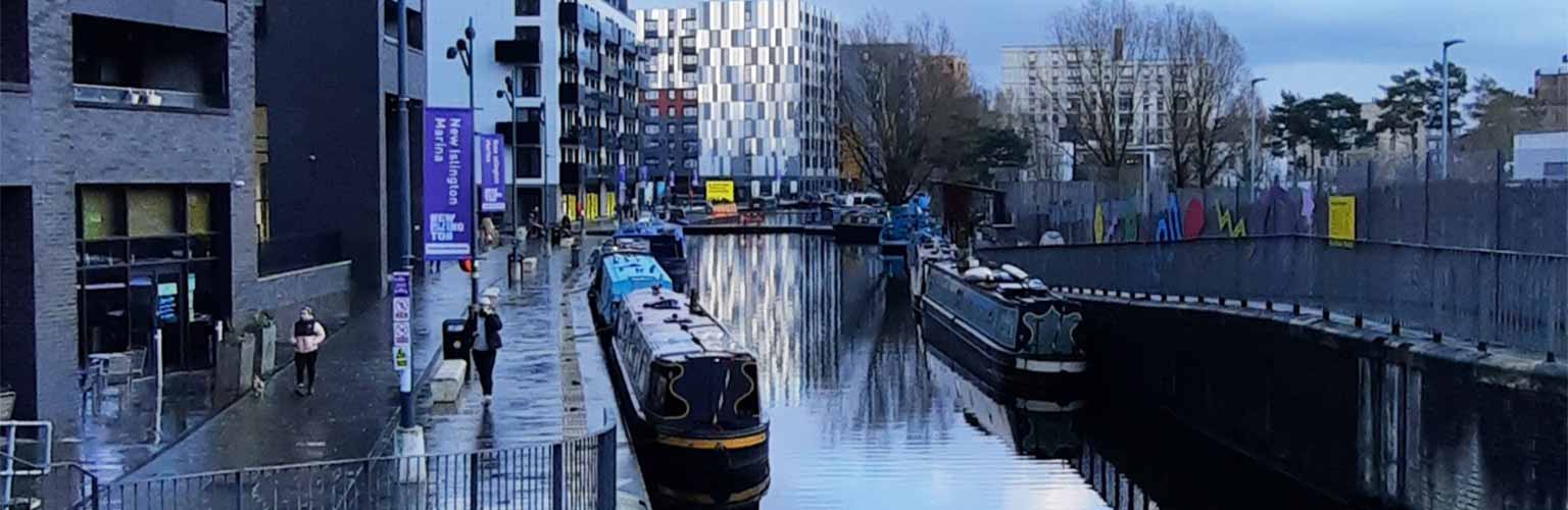Part of the canal network in Manchester
