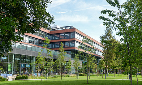alliance manchester business school building university green 