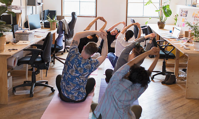 wellbeing at work yoga