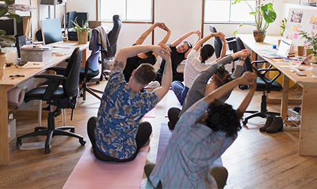 wellbeing at work yoga