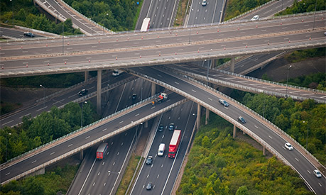 a motorway junction in the united kingdom