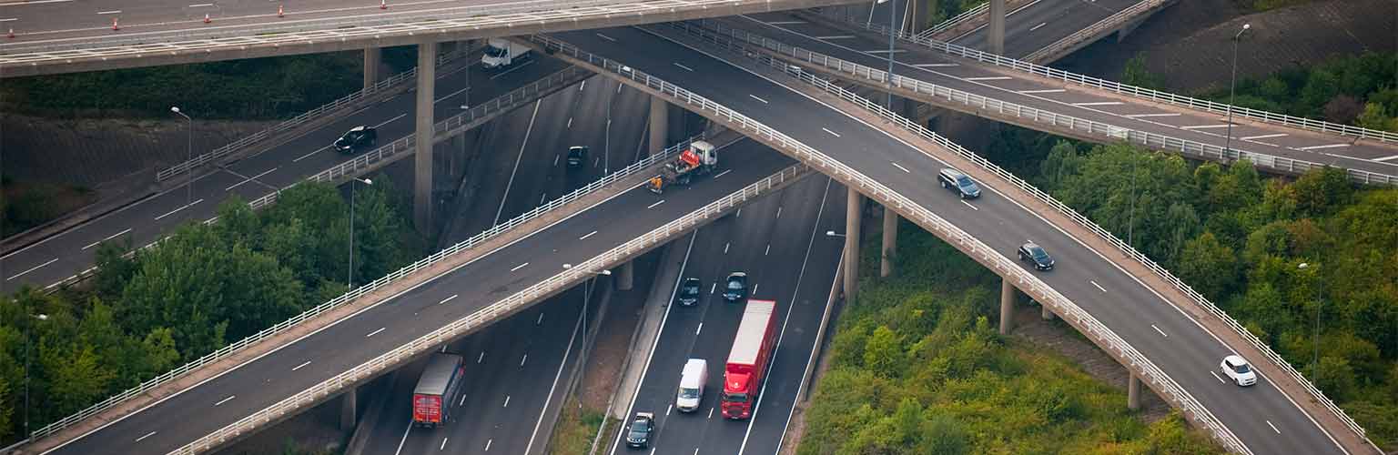 a motorway junction in the united kingdom