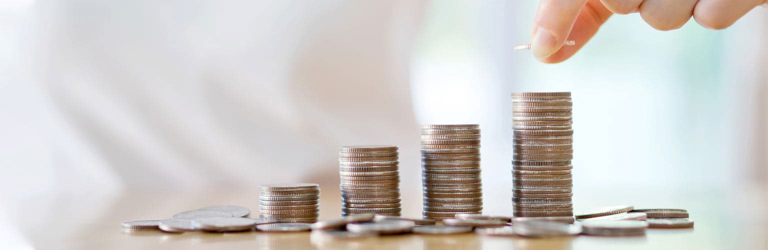 stacks of coins