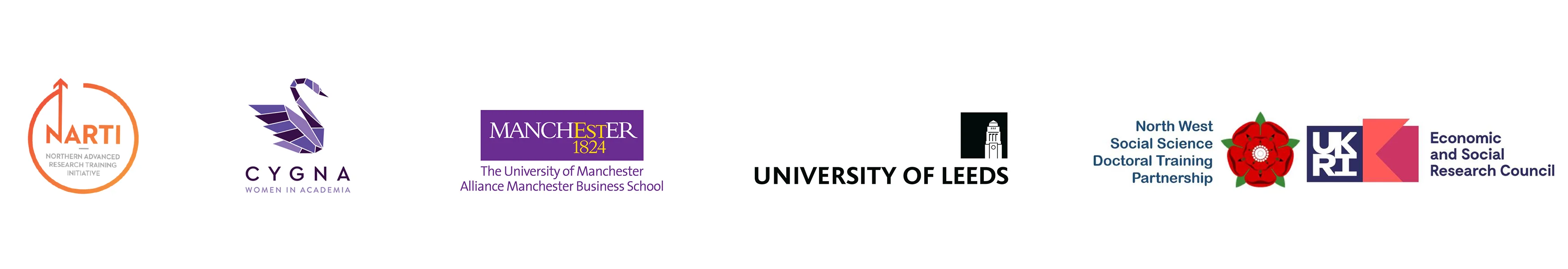 NARTI, CYGNA, AMBS and University of Leeds logos