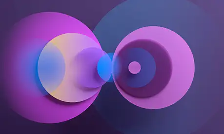 purple intertwining circles