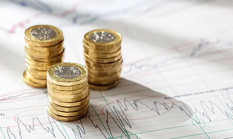 Coins on a graph.