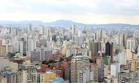 Sao Paulo skyline.