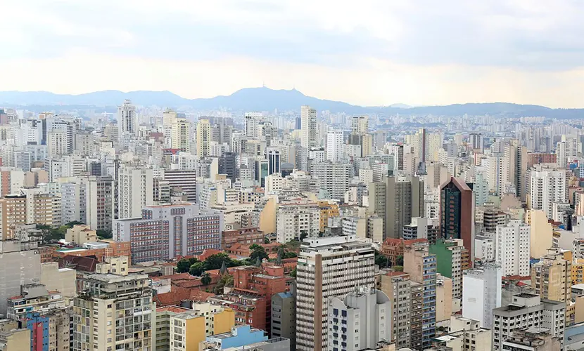 Sao Paulo skyline.