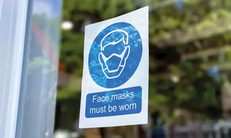 Retail store covid-19 mandatory face mask sign