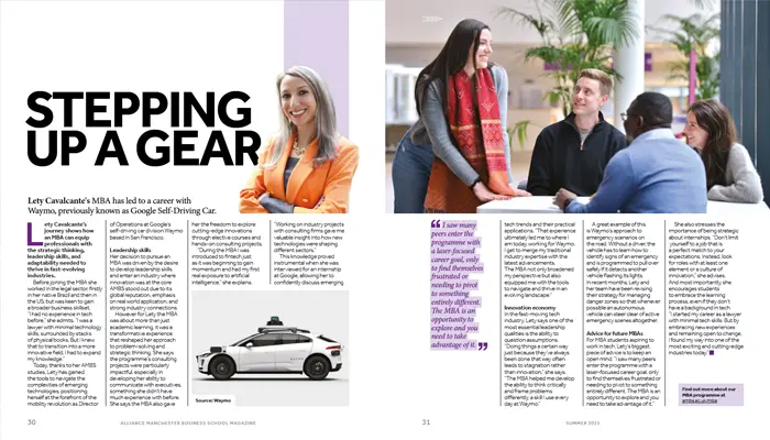 An image of inside issue 14 article entitled Stepping up a gear