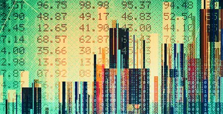 Abstract digital data numbers illustration.