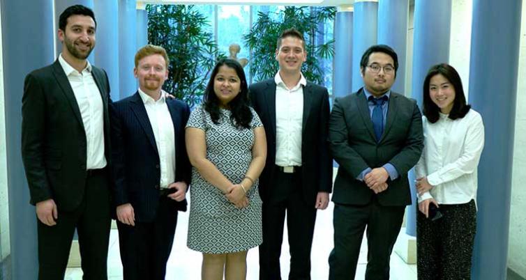 MBA students at business competition
