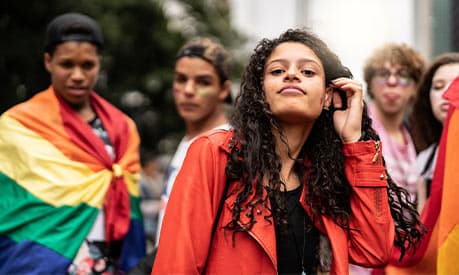 A protest in Brazil 