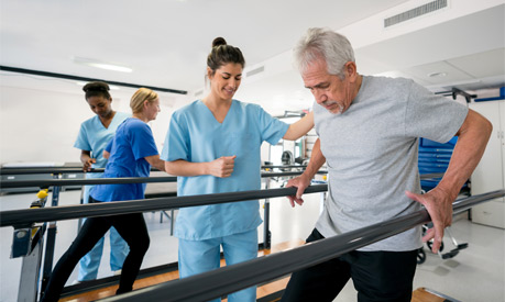 rehab patient and nurse 